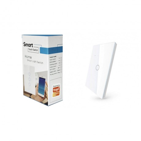 HSWB01 สวิตซ์เปิดปิดไฟอัจฉริยะ 1ปุ่มกด เชื่อมต่อผ่าน Wifi รองรับ 433MHz หน้าปัดกระจกทัชสกรีน