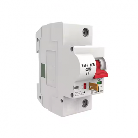 HBRK01  เซอร์กิตเบรคเกอร์ไฟฟ้าอัจฉริยะ 1สวิตซ์ WIFI 230V สั่งงานผ่านแอพมือถือ ตัดทริปเองได้ LN
