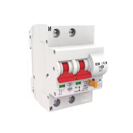 HBRK02 เซอร์กิตเบรคเกอร์ไฟฟ้าอัจฉริยะ 2สวิตซ์ WIFI 230V สั่งงานผ่านแอพมือถือ ตัดทริปเองได้ LN