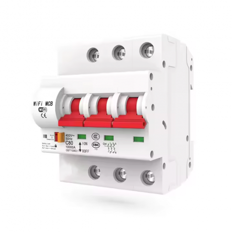 HBRK03 เซอร์กิตเบรคเกอร์ไฟฟ้าอัจฉริยะ 3สวิตซ์ WIFI 230V สั่งงานผ่านแอพมือถือ ตัดทริปเองได้ LN