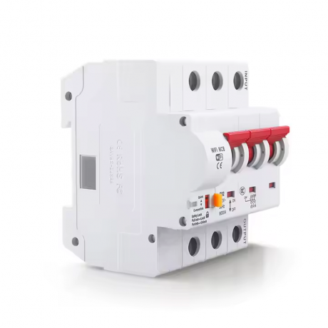 HBRK03 เซอร์กิตเบรคเกอร์ไฟฟ้าอัจฉริยะ 3สวิตซ์ WIFI 230V สั่งงานผ่านแอพมือถือ ตัดทริปเองได้ LN