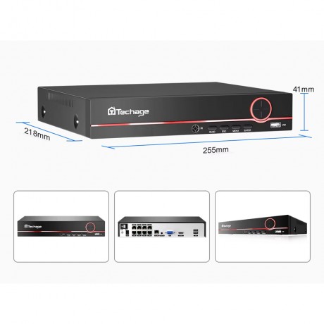 NVR-PA02 เครื่องบันทึก 8MP 1080P 4K POE NVR 2-way Audio 
