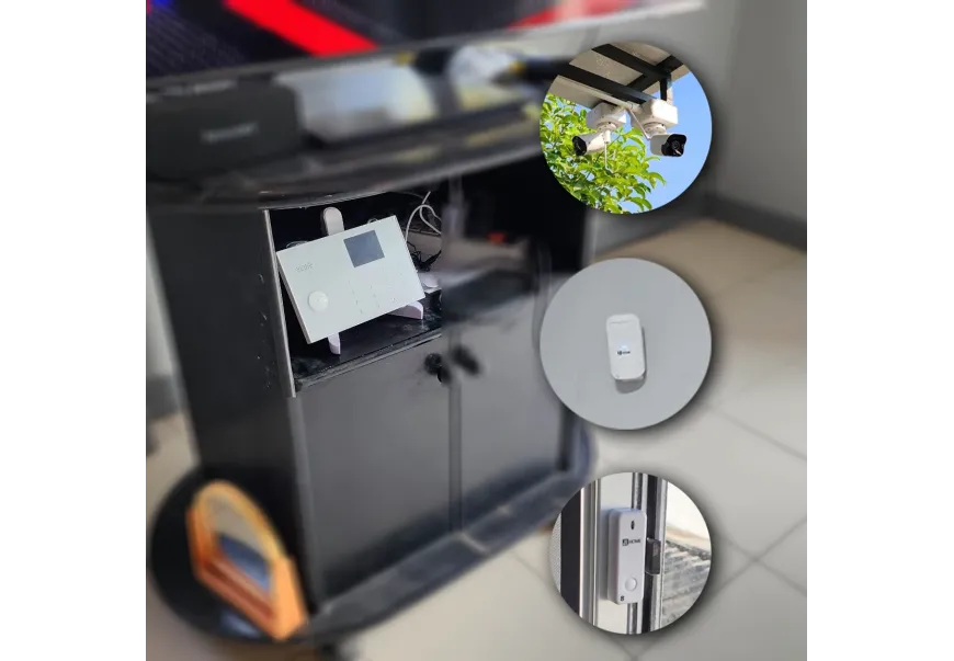 งานติดตั้ง สัญญาณกันขโมยและกล้องวงจรปิด บ้านเดี่ยว หมู่บ้านบานชื่น สมุทรปราการ