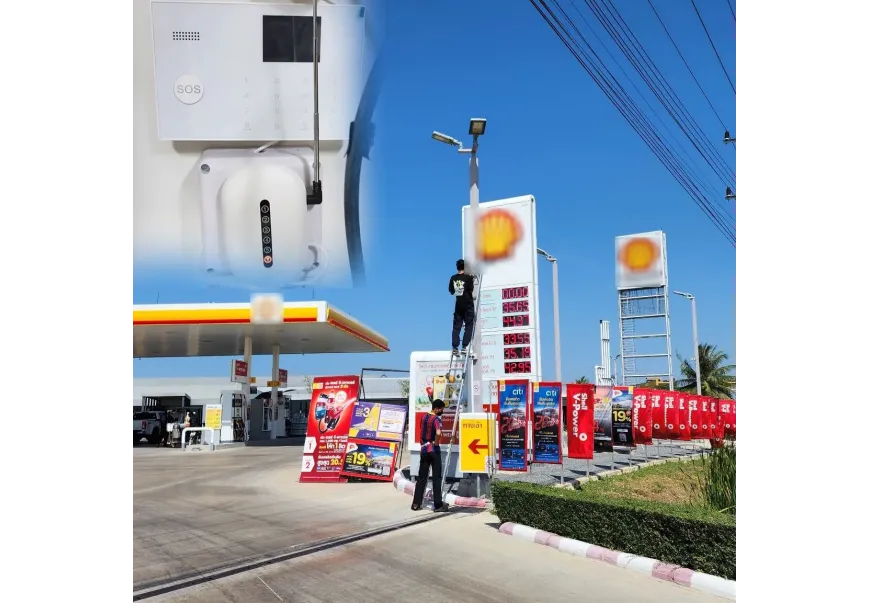 งานติดตั้ง สัญญาณกันขโมย ตู้แคชเชียร์ ปั้มน้ำมัน จังหวัดนครปฐม