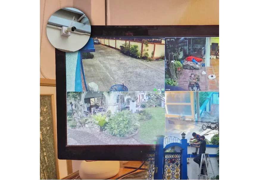 งานติดตั้ง ชุดกล้องวงจรปิด บ้านเดียวย่านลาดพร้าววังหิน75