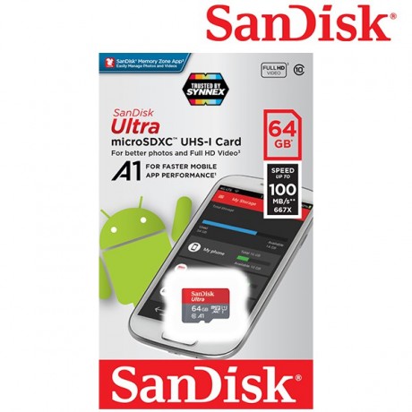 64GB-B SanDisk Ultra microSD UHS-I  Card 64GB