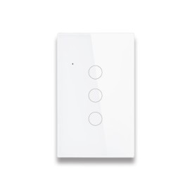 HSWB03 สวิตซ์เปิดปิดไฟอัจฉริยะ 3ปุ่มกด เชื่อมต่อผ่าน Wifi รองรับ 433MHz หน้าปัดกระจกทัชสกรีน