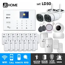 LD30 ชุดสัญญาณกันขโมยบ้านไร้สายและบ้านอัจฉริยะ แจ้งเตือนผ่านการโทร3G-4G/แอพมือถือWifi/SMS ชุดใหญ่เน้นประตู