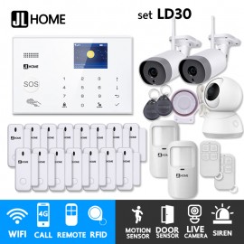 LD30 ชุดสัญญาณกันขโมยบ้านไร้สายและบ้านอัจฉริยะ แจ้งเตือนผ่านการโทร3G-4G/แอพมือถือWifi/SMS ชุดใหญ่เน้นประตู