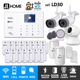 LD30 ชุดสัญญาณกันขโมยบ้านไร้สายและบ้านอัจฉริยะ แจ้งเตือนผ่านการโทร3G-4G/แอพมือถือWifi/SMS ชุดใหญ่เน้นประตู