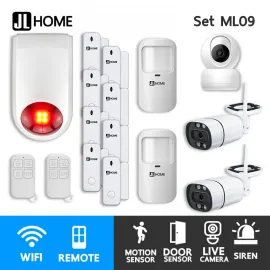 ML09 ชุดกล่องควบคุมไซเรน สัญญาณกันโมยบ้านไร้สาย ชุดกลางL แจ้งเตือนผ่านแอพ ไม่ต้องมีกล่องควบคุมในบ้าน