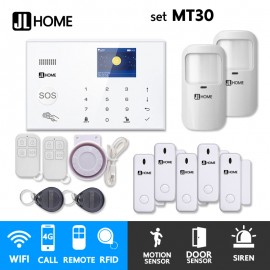 MT30 ชุดสัญญาณกันขโมยบ้านไร้สายและบ้านอัจฉริยะ แจ้งเตือนผ่านการโทร3G-4G/แอพมือถือWifi/SMS ชุดกลาง MT30 ชุดสัญญาณกันขโมยบ้านไร้สายและบ้านอัจฉริยะ แจ้งเตือนผ่านการโทร3G-4G/แอพมือถือWifi/SMS ชุดกลาง