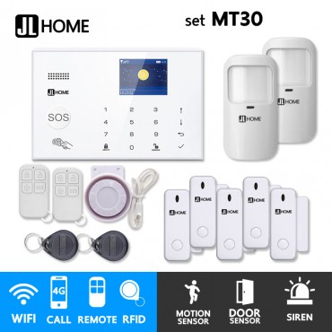 MT30 ชุดสัญญาณกันขโมยบ้านไร้สายและบ้านอัจฉริยะ แจ้งเตือนผ่านการโทร3G-4G/แอพมือถือWifi/SMS ชุดกลาง