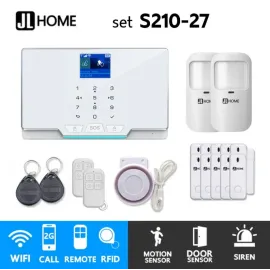 S210-30 ชุดสัญญาณกันขโมยบ้านไร้สายและบ้านอัจฉริยะ แจ้งเตือนผ่านการโทร3G-4G/แอพมือถือWifi/SMS ความเคลื่อนไหว2 ประตู10
