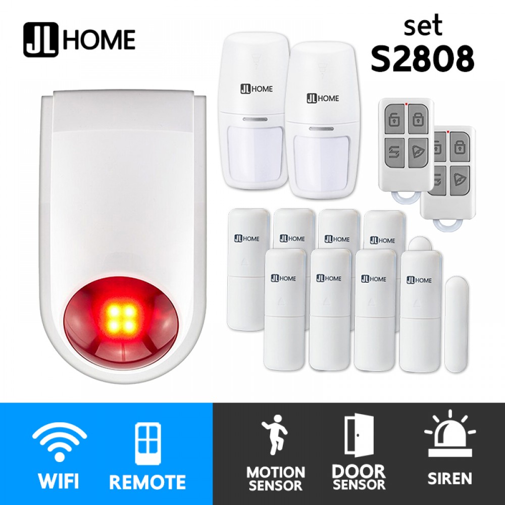 S2808 ชุดกล่องควบคุมไซเรน สัญญาณกันโมยบ้านไร้สาย ชุดเซ็นเซอร์ประตูเคลื่อนไหวx2 เซ็นเซอร์ประตูx8 แจ้งเตือนผ่านแอพ ไม่ต้องมีกล่องควบคุมในบ้าน S2808 ชุดกล่องควบคุมไซเรน สัญญาณกันโมยบ้านไร้สาย ชุดเซ็นเซอร์ประตูเคลื่อนไหวx2 เซ็นเซอร์ประตูx8 แจ้งเตือนผ่านแอพ ไม่ต้องมีกล่องควบคุมในบ้าน