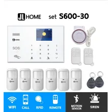 S600-30 ชุดสัญญาณกันขโมยบ้านไร้สายและบ้านอัจฉริยะ แจ้งเตือนผ่านการโทร3G-4G/แอพมือถือWifi/SMS ความเคลื่อนไหว6