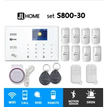 S800-30 ชุดสัญญาณกันขโมยบ้านไร้สายและบ้านอัจฉริยะ แจ้งเตือนผ่านการโทร3G-4G/แอพมือถือWifi/SMS ความเคลื่อนไหว8