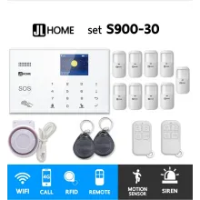 S900-30 ชุดสัญญาณกันขโมยบ้านไร้สายและบ้านอัจฉริยะ แจ้งเตือนผ่านการโทร3G-4G/แอพมือถือWifi/SMS ความเคลื่อนไหว9