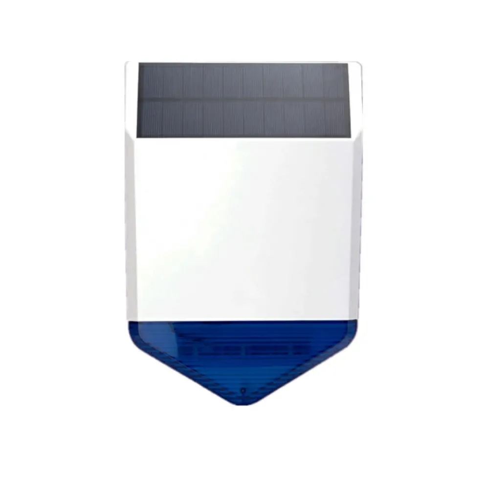 SI11 การรักษาความปลอดภัยกลางแจ้ง โซลา ไซเรนพร้อมไฟกระพริบตอบสนองเสียงไซเรน