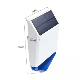 SI11 การรักษาความปลอดภัยกลางแจ้ง โซลา ไซเรนพร้อมไฟกระพริบตอบสนองเสียงไซเรน