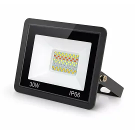 HSPL01 ไฟสปอร์ตไลท์อัจฉริยะ RGB LED-30W คุณภาพสูง รูปทรงสี่เหลี่ยม มาพร้อมกับขาสปริงหนีบโคมไฟ ติดตั้งง่าย เพียงสั่งงานผ่านแอปพลิเคชัน