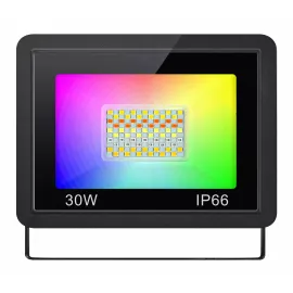 HSPL01 ไฟสปอร์ตไลท์อัจฉริยะ RGB LED-30W คุณภาพสูง รูปทรงสี่เหลี่ยม มาพร้อมกับขาสปริงหนีบโคมไฟ ติดตั้งง่าย เพียงสั่งงานผ่านแอปพลิเคชัน
