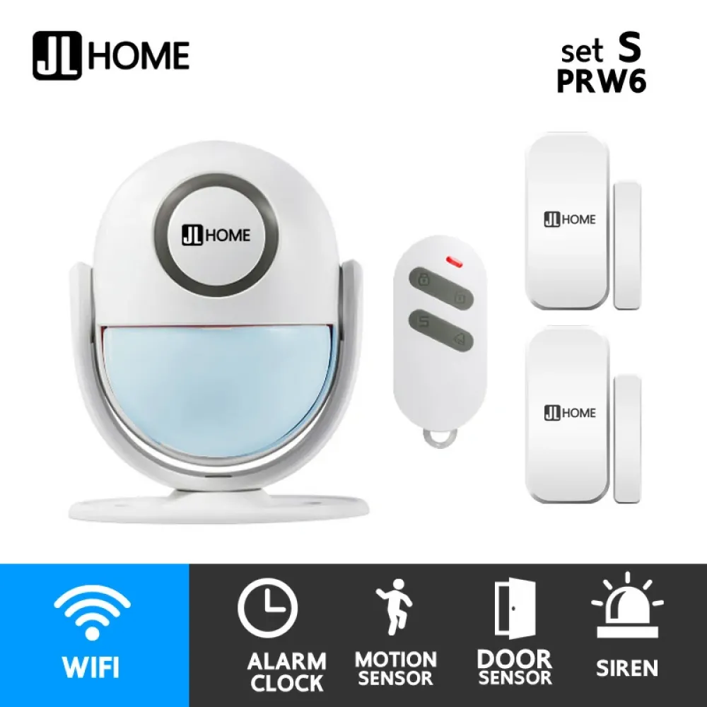 SPRW6 ชุดสินค้าเซ็นเซอร์ตรวจจับความเคลื่อนไหว รองรับ WIFI พร้อมรีโมท และเซ็นเซอร์ประตู ชุดเล็ก