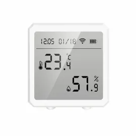THS03 เซ็นเซอร์ตรวจจับอุณหภูมิและความชื้นแบบมีหน้าจอแสดงผล WIFI / Zigbee มีนาฬิกาในตัว