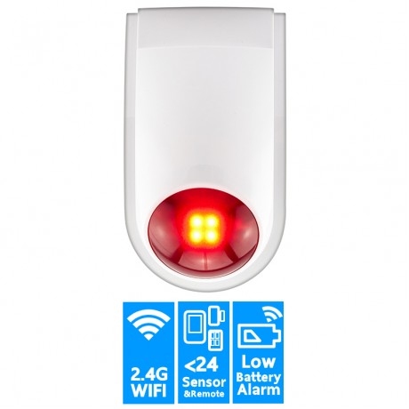 CS09 ไซเรนไร้สายและกล่องควบคุม สัญญาณกันขโมย WIFI 24เซ็นเซอร์และรีโมท