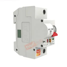 HBRK01  เซอร์กิตเบรคเกอร์ไฟฟ้าอัจฉริยะ 1สวิตซ์ WIFI 230V สั่งงานผ่านแอพมือถือ ตัดทริปเองได้ LN