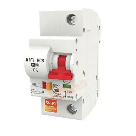 HBRK01  เซอร์กิตเบรคเกอร์ไฟฟ้าอัจฉริยะ 1สวิตซ์ WIFI 230V สั่งงานผ่านแอพมือถือ ตัดทริปเองได้ LN
