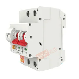 HBRK02 เซอร์กิตเบรคเกอร์ไฟฟ้าอัจฉริยะ 2สวิตซ์ WIFI 230V สั่งงานผ่านแอพมือถือ ตัดทริปเองได้ LN