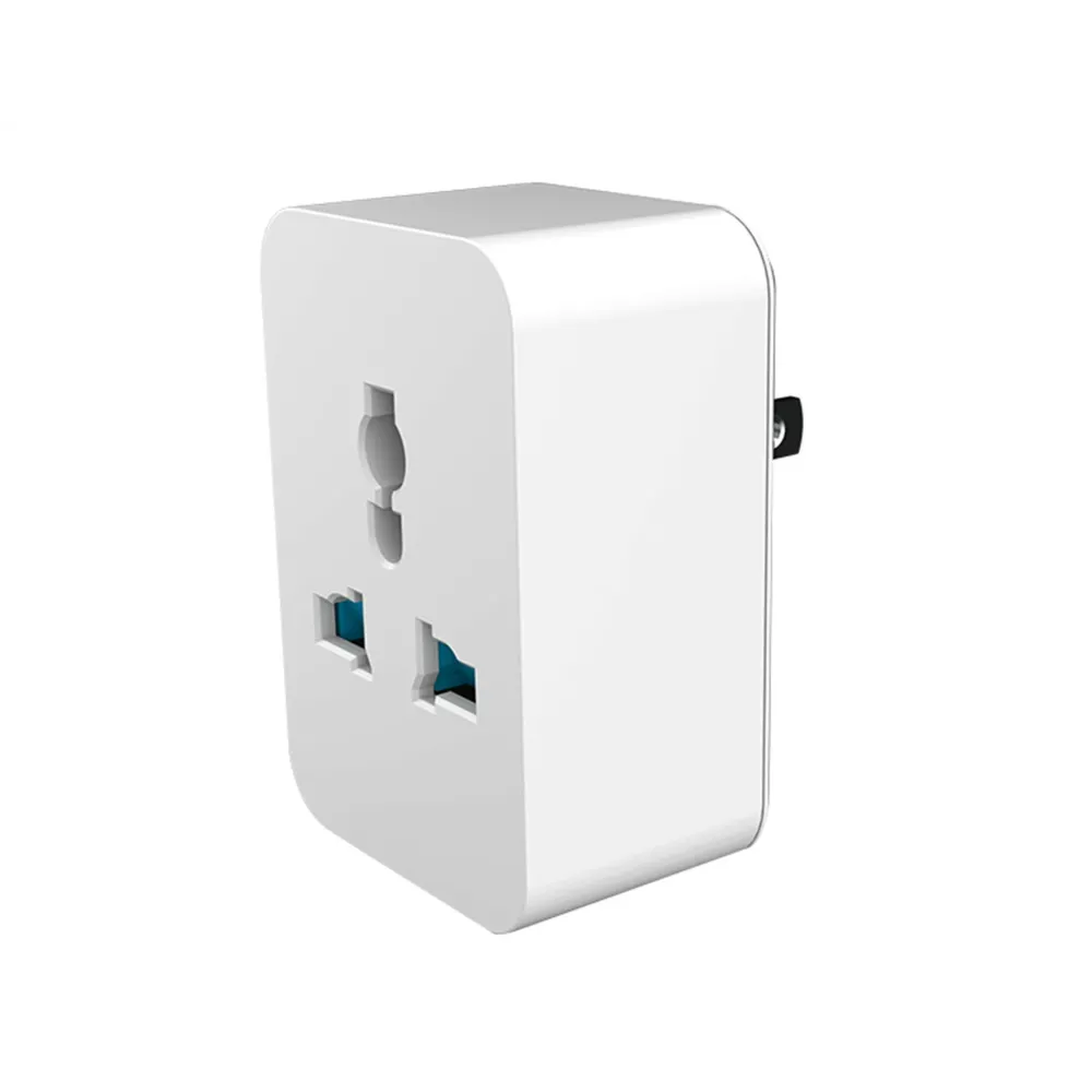 HSK-UN01 เต้าปลั๊กไฟ WIFI อัจริยะ สมาร์ทปลั๊กไฟพ่วง แบบมีปุ่มกด สีขาว แบบUniversal 15A 220V WIFI