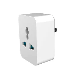 HSK-UN01 เต้าปลั๊กไฟ WIFI อัจริยะ สมาร์ทปลั๊กไฟพ่วง แบบมีปุ่มกด สีขาว แบบUniversal 15A 220V WIFI