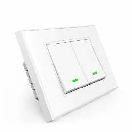 ZSW-US-M2 สวิตซ์ไฟฟ้า 2 ปุ่มกด ขนาดUS สีขาว สัญญาณZigbee