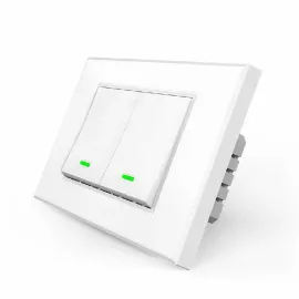 ZSW-US-M2 สวิตซ์ไฟฟ้า 2 ปุ่มกด ขนาดUS สีขาว สัญญาณZigbee