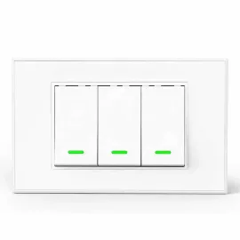 ZSW-US-M3 สวิตซ์ไฟฟ้า 3 ปุ่มกด ขนาดUS สีขาว สัญญาณZigbee