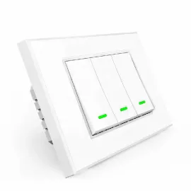 ZSW-US-M3 สวิตซ์ไฟฟ้า 3 ปุ่มกด ขนาดUS สีขาว สัญญาณZigbee