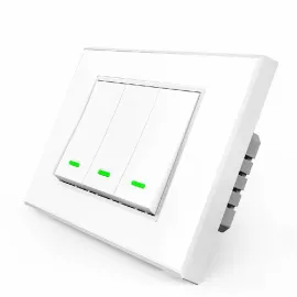 ZSW-US-M3 สวิตซ์ไฟฟ้า 3 ปุ่มกด ขนาดUS สีขาว สัญญาณZigbee