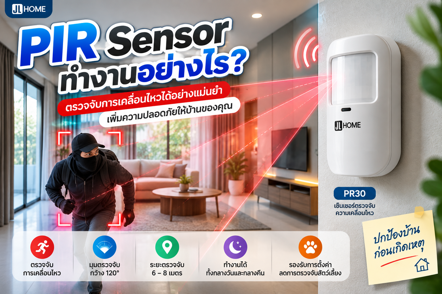 PIR Sensor คืออะไร และหลักการตรวจจับการเคลื่อนไหวด้วยอินฟราเรด